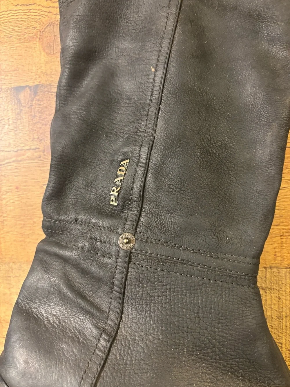 Prada Sport Linea Rossa leather boots